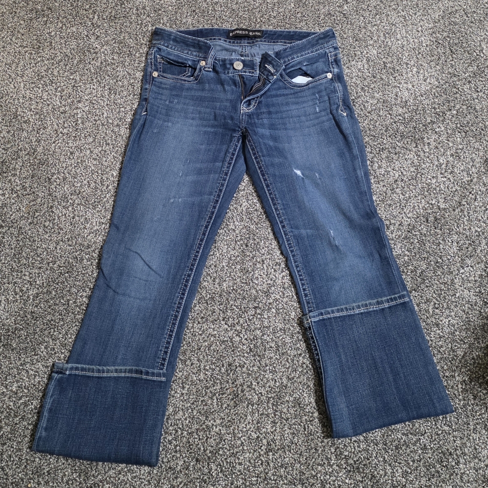 Express Women's Flare Jeans in Blue